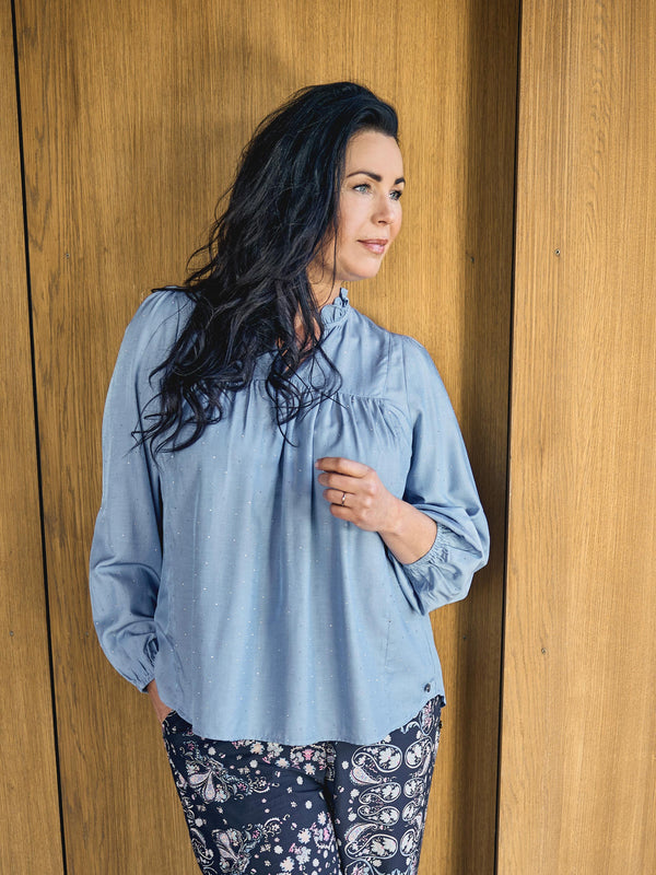 ZOEY TIA BLOUSE Blouses 304 Sky Blue