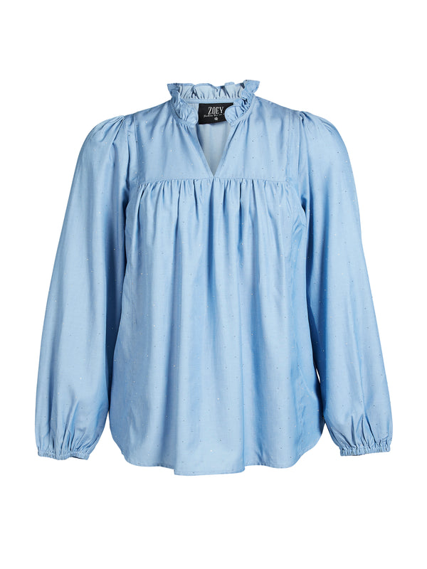 ZOEY TIA BLOUSE Blouses 304 Sky Blue