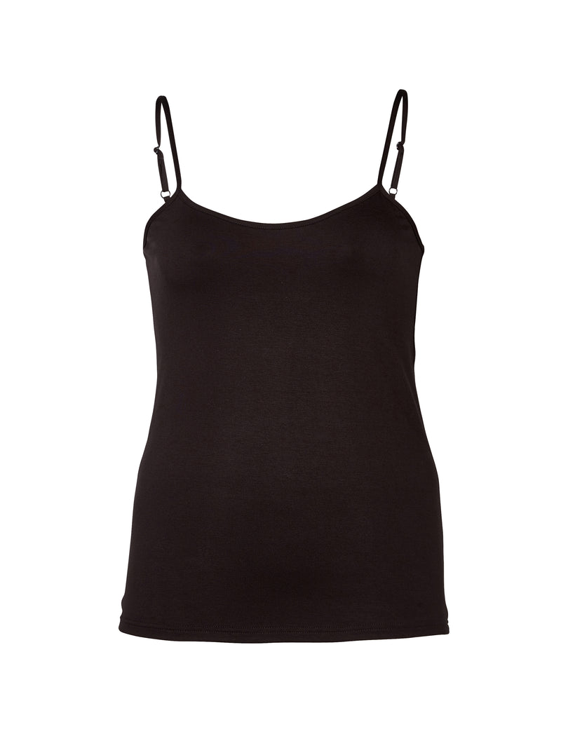 TOP WITH THIN STRAPS - Black