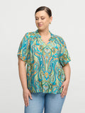 VEDA BLOUSE - Peppermint green mix