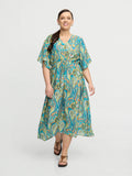 VEDA DRESS - Peppermint green mix