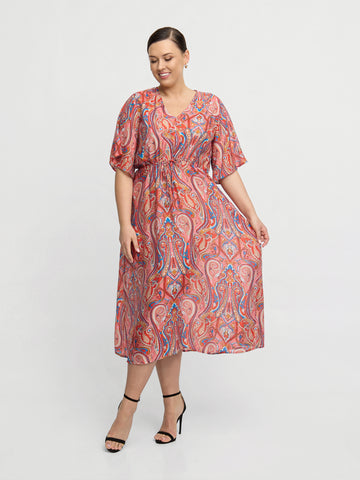 ZOEY VEDA DRESS Dresses 668 Red Mix