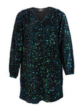 XENA DRESS - multi sequins