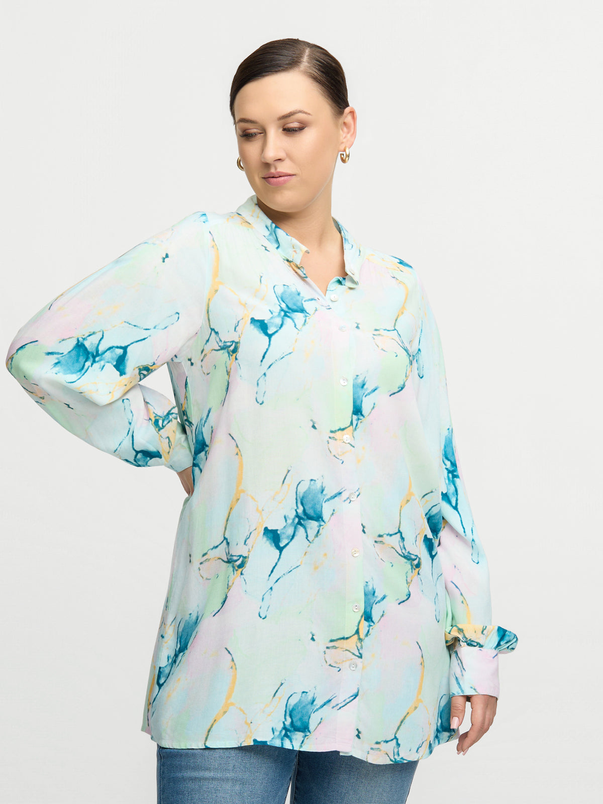 XENA TUNIC - Pistachio Mix – zoey-denmark.com