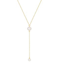 ZOE PEARL NECKLACE - gold plated surgical steel